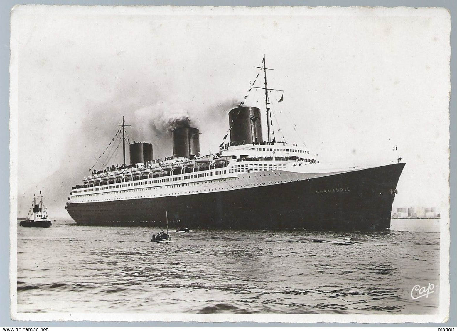 CPSM Dentelée - Transports - Bateaux - Paquebot "Normandie" De La Cie Gle Transatlantique - Non Circulée - Paquebots