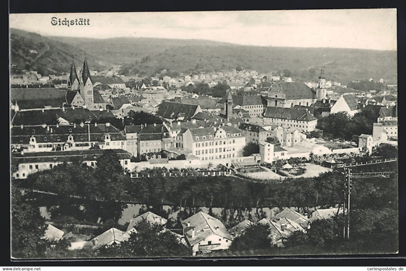 AK Eichstätt, Stadtansicht Aus Der Vogelschau  - Eichstaett