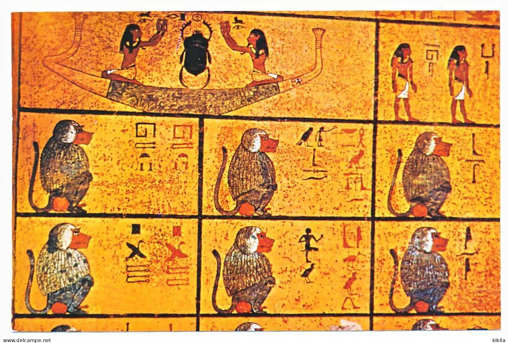 CPSM / CPM 10.5 X 15 Egypte Tombe De Toutânkhamon  Tomb Of Tut Ankh Amun  1358 B.C. Fresque Les Babouins Sacrées * - Autres & Non Classés