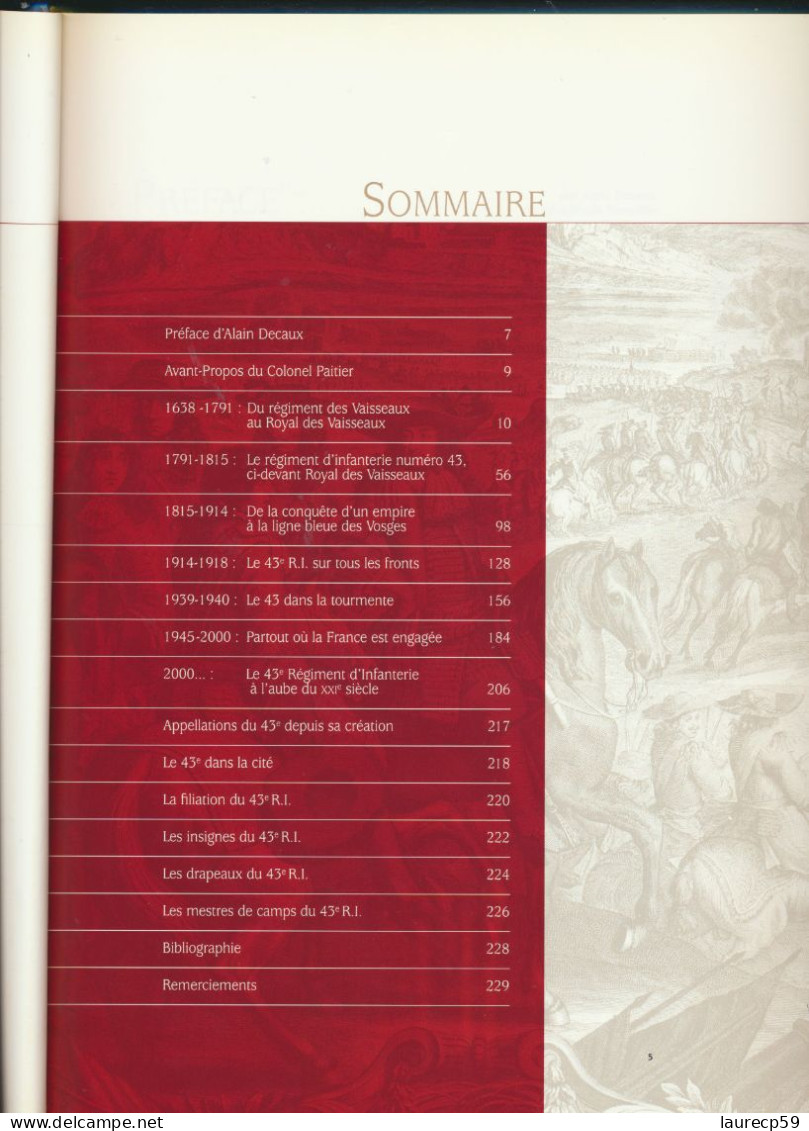 Livre - Le 43ème R.I. Le Régiment De LILLE - S/direction Lt-Colonel CHEVIGNARD - édition Voix Du Nord 2003 - Militaire - Picardie - Nord-Pas-de-Calais