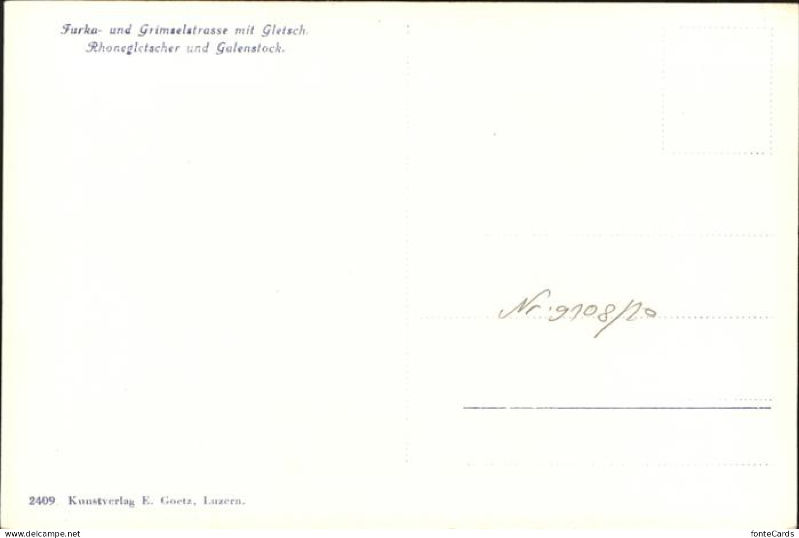 11102511 Furka Grimselstrasse Gletsch  - Other & Unclassified