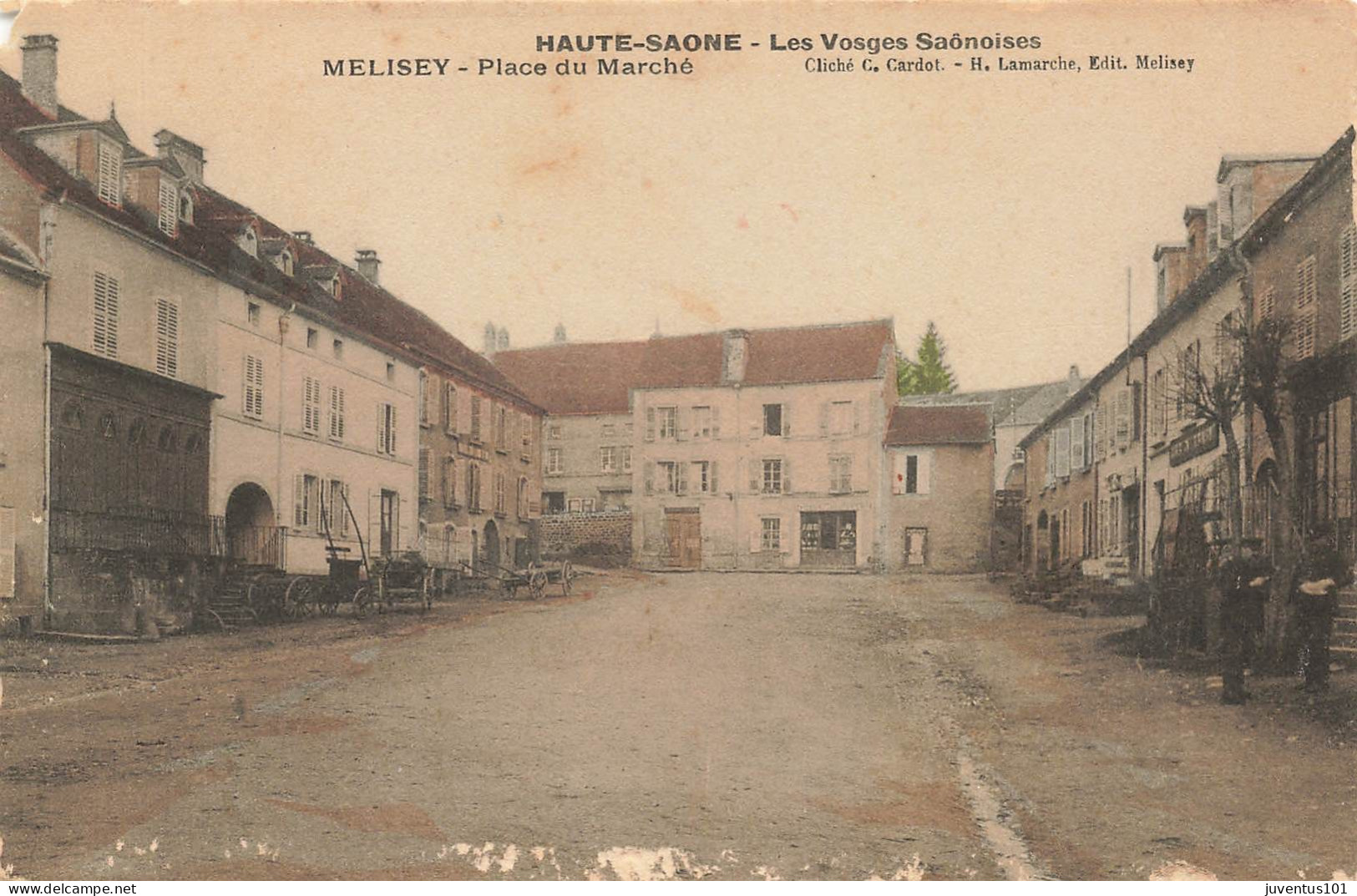 CPA Melisey-Place Du Marché-Timbre-En L'état      L2926 - Autres & Non Classés