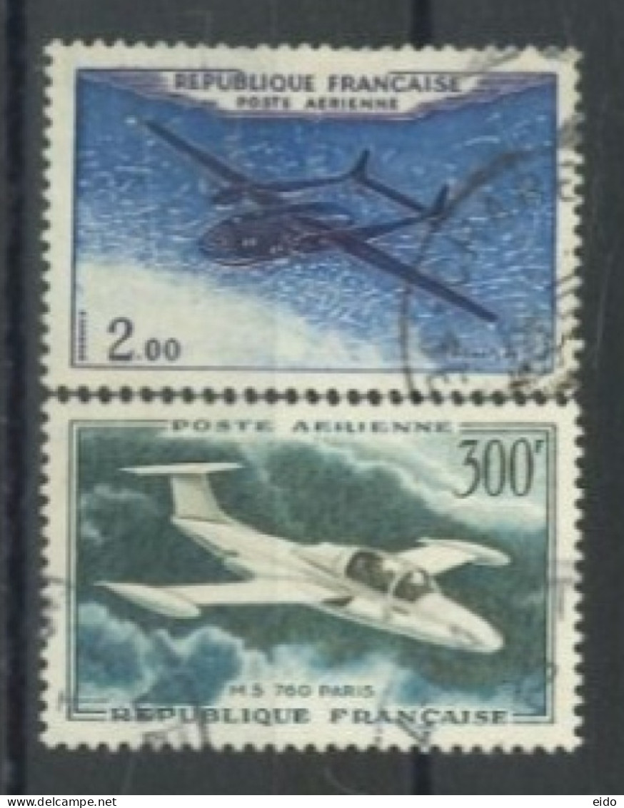 FRANCE - 1960/65- AIR PLANES STAMPS SET OF 2, USED - Used Stamps