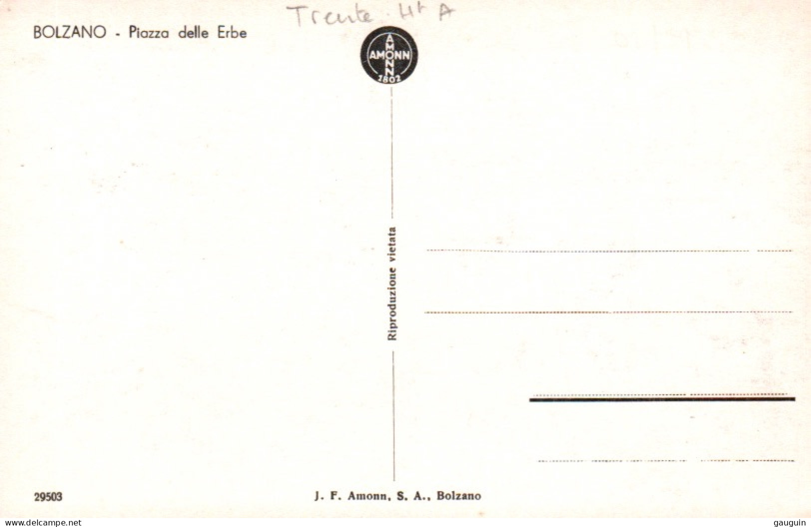 CPA - BOLZANO - Piazza Delle Erbe (Marché) - Edition J.F.Amonn - Bolzano (Bozen)