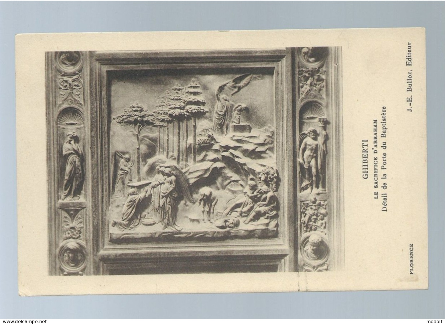 CPA - Arts - Sculptures - Ghiberti - Le Sacrifice D'Abraham - Détail De La Porte Du Baptistère - Florence - Non Circulée - Sculptures
