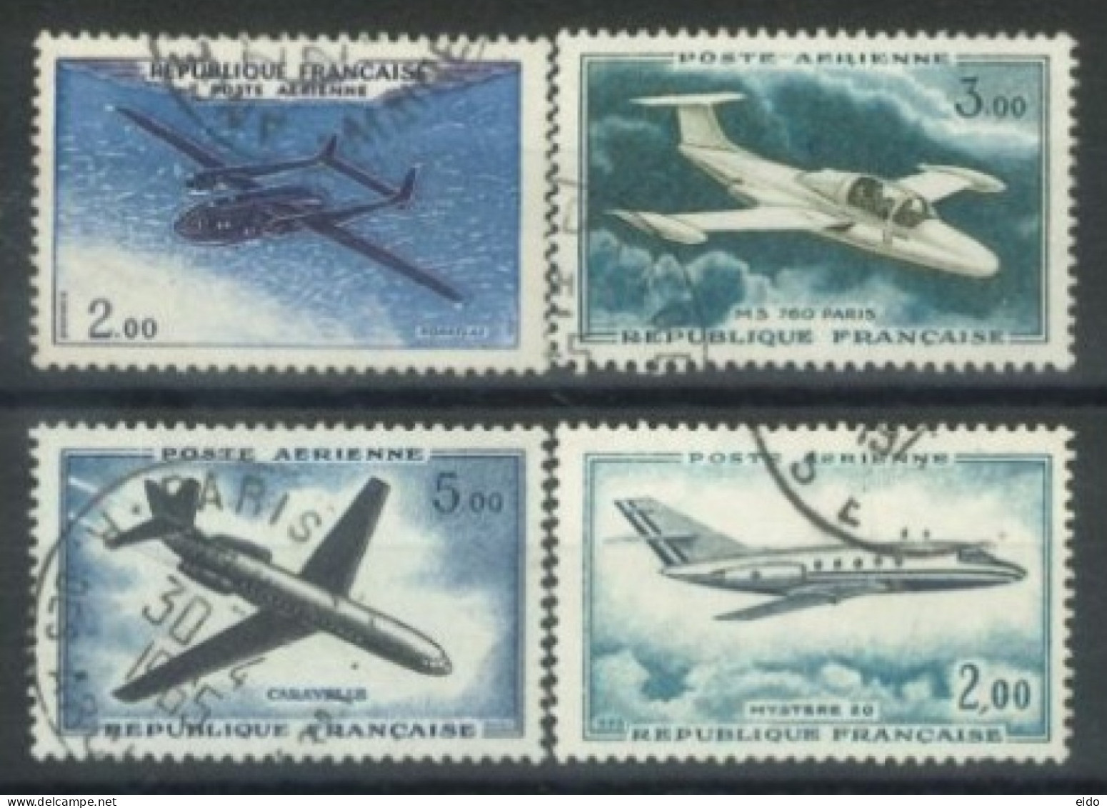 FRANCE - 1960/65- AIR PLANES STAMPS SET OF 4, USED - Used Stamps
