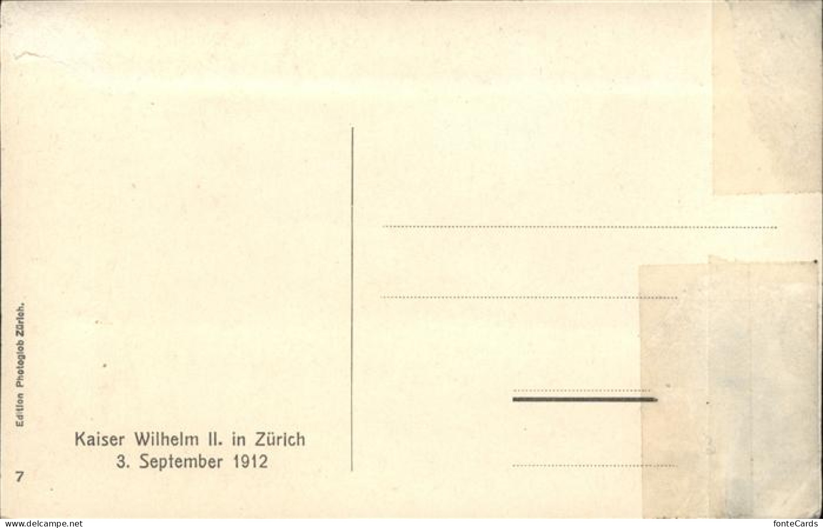 11095109 Zuerich Kaiser Wilhelm II. 1912 In Zuerich - Sonstige & Ohne Zuordnung