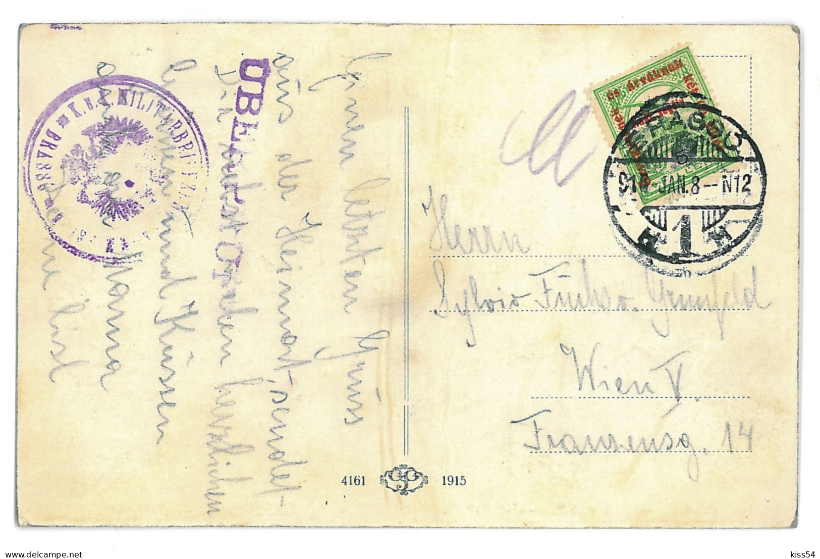 RO 86 - 10992 BRASOV, Romania, Panorama - Old Postcard, CENSOR - Used - 1916 - Roumanie