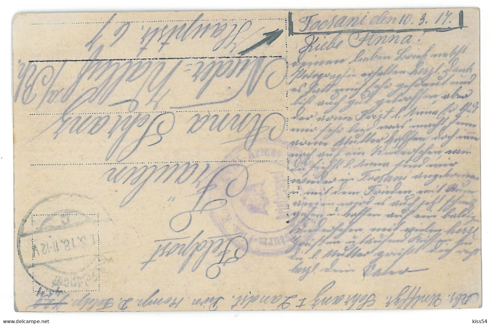 RO 86 - 14041 FOCSANI, Romania, ETHNICS - Old Postcard, CENSOR - Used - 1918 - Roumanie