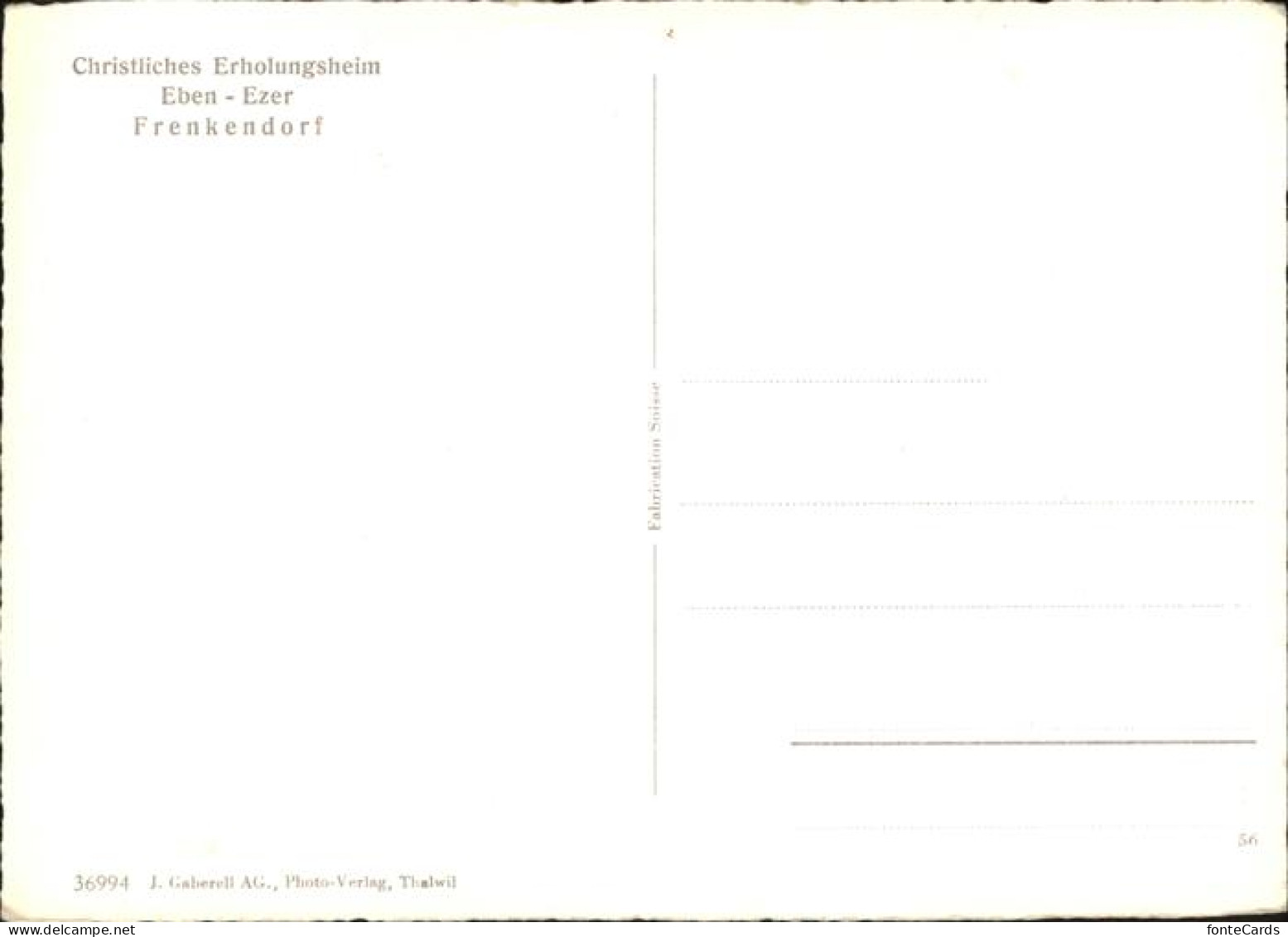 11092877 Frenkendorf Eben-Erzer Christl. Erholungsheim - Other & Unclassified