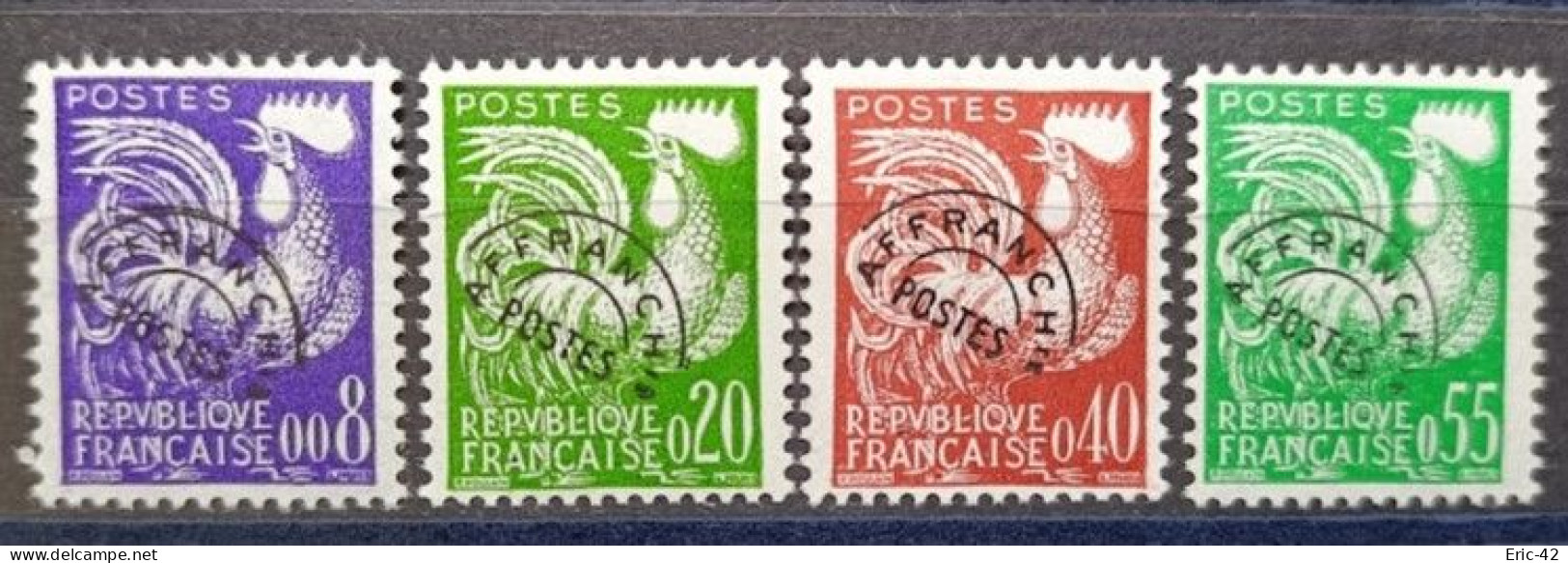 FRANCE Y&T PREO N°119/122**. Type Coq Gaulois. Neuf** MNH - 1953-1960