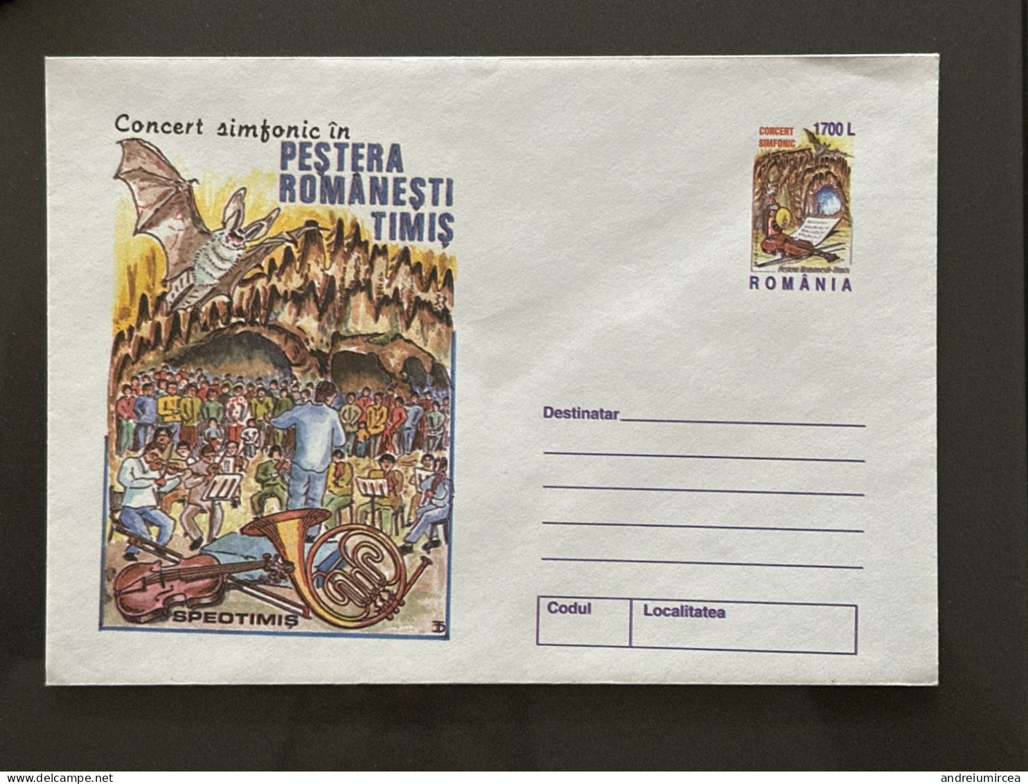 Cod 155/2000 Concert Simfonic Peșteră Timiș - Postal Stationery