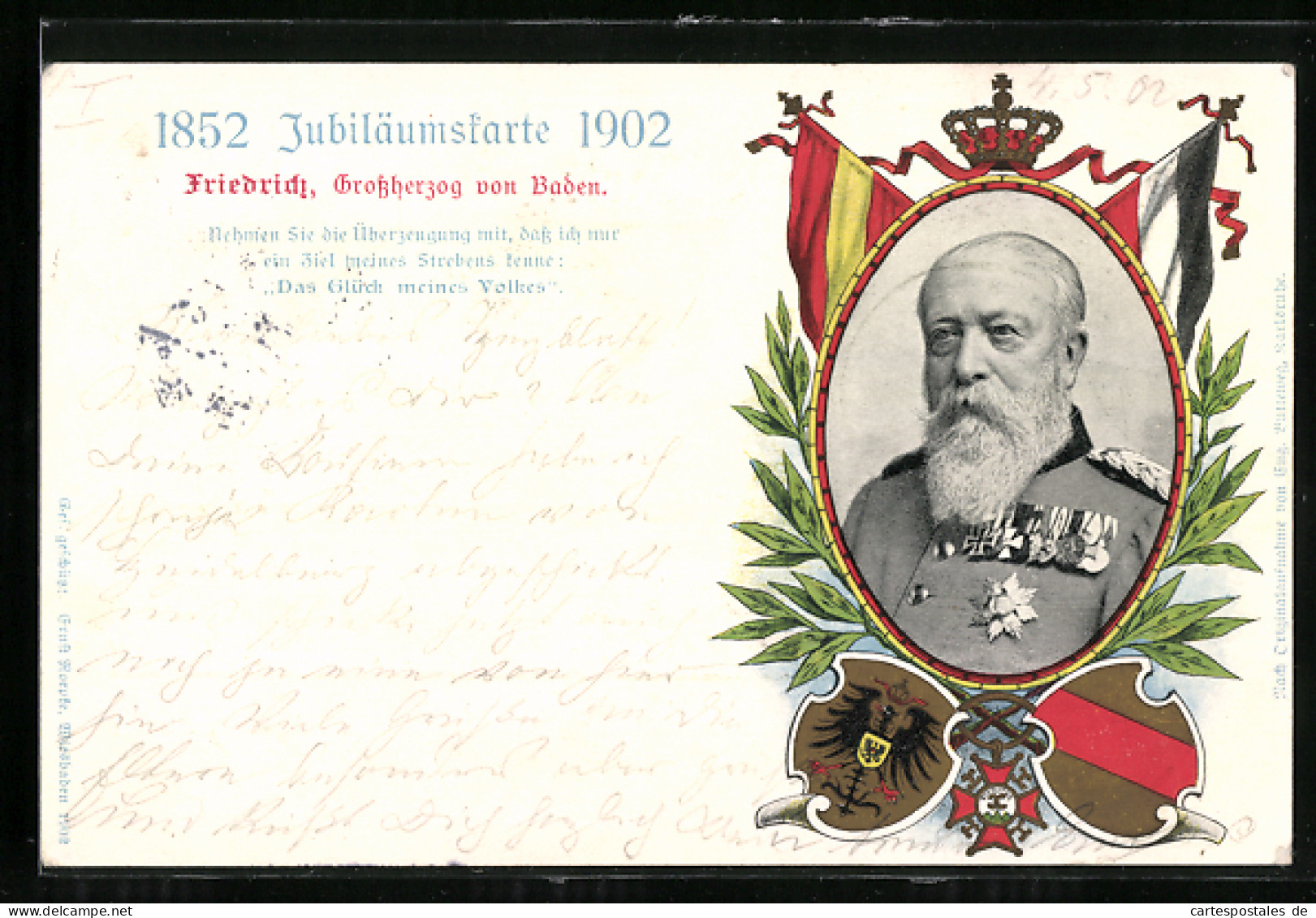 AK Regierungsjubiläum 1852 - 1902, Grossherzog Friedrich Von Baden  - Koninklijke Families