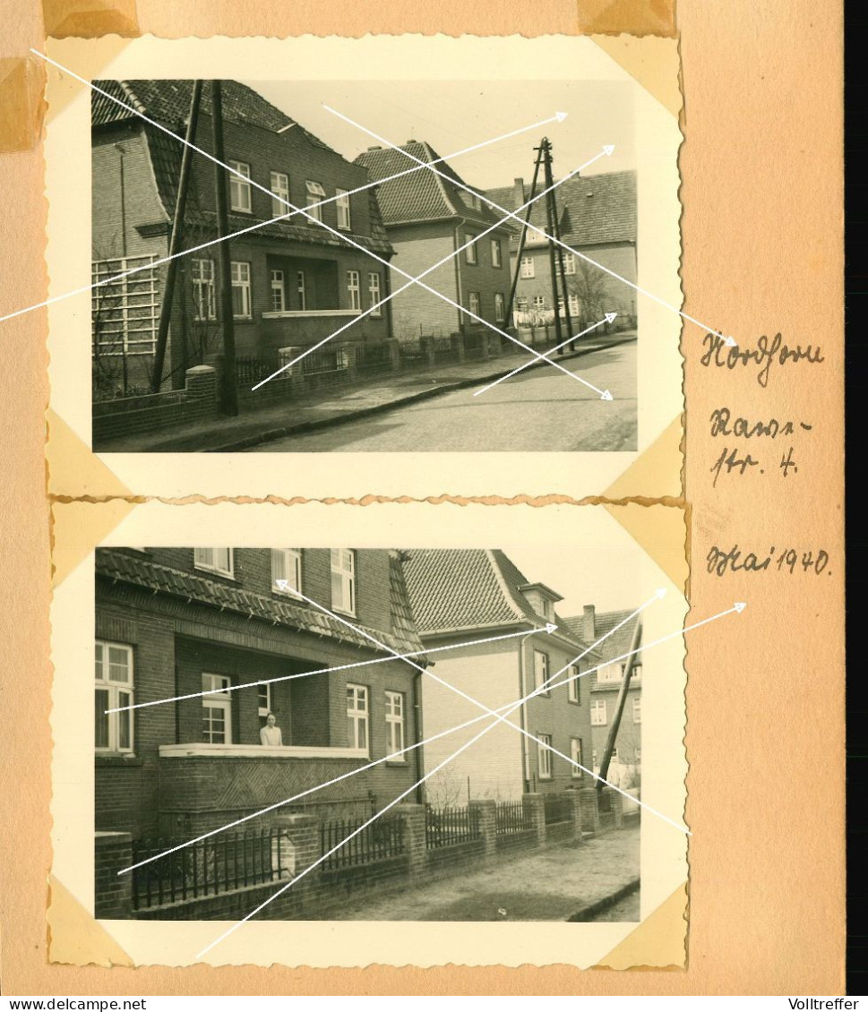 2x Orig. Foto 1940 Häuser In Nordhorn, Rawestraße, Rawestr. 40 Nordhorn - Nordhorn