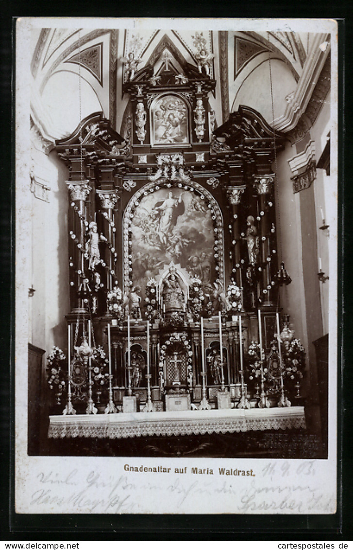 Foto-AK Fritz Gratl: Gnadenaltar Auf Maria Waldrast  - Photographie