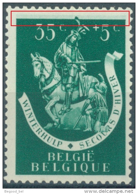 BELGIUM - 1942 - MNH/** - COULEUR HORS CADRE - COB 604 LV1 -.Lot 26040 - 1931-1960
