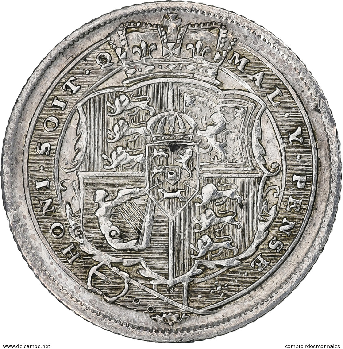 Grande-Bretagne, George III, 6 Pence, 1816, Londres, Argent, TTB, Spink:3791 - G. 6 Pence