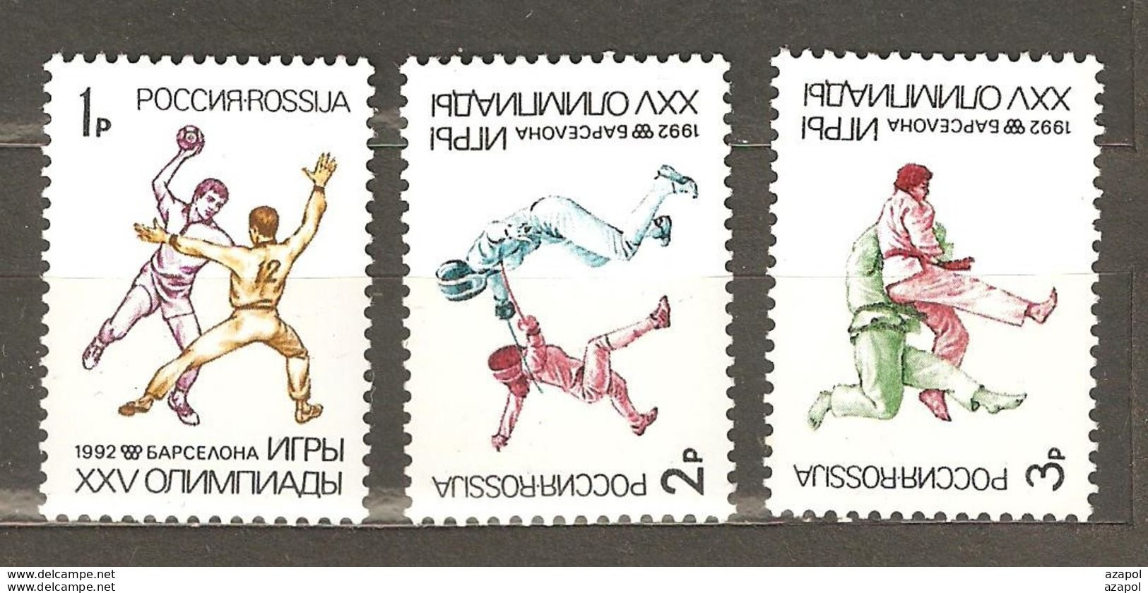 Olympics Winter & Summer: 2 Full Sets Of 3 Mint Stamps, Russia, 1992, Mi#220-222, 245-7, MNH - Hiver 1992: Albertville