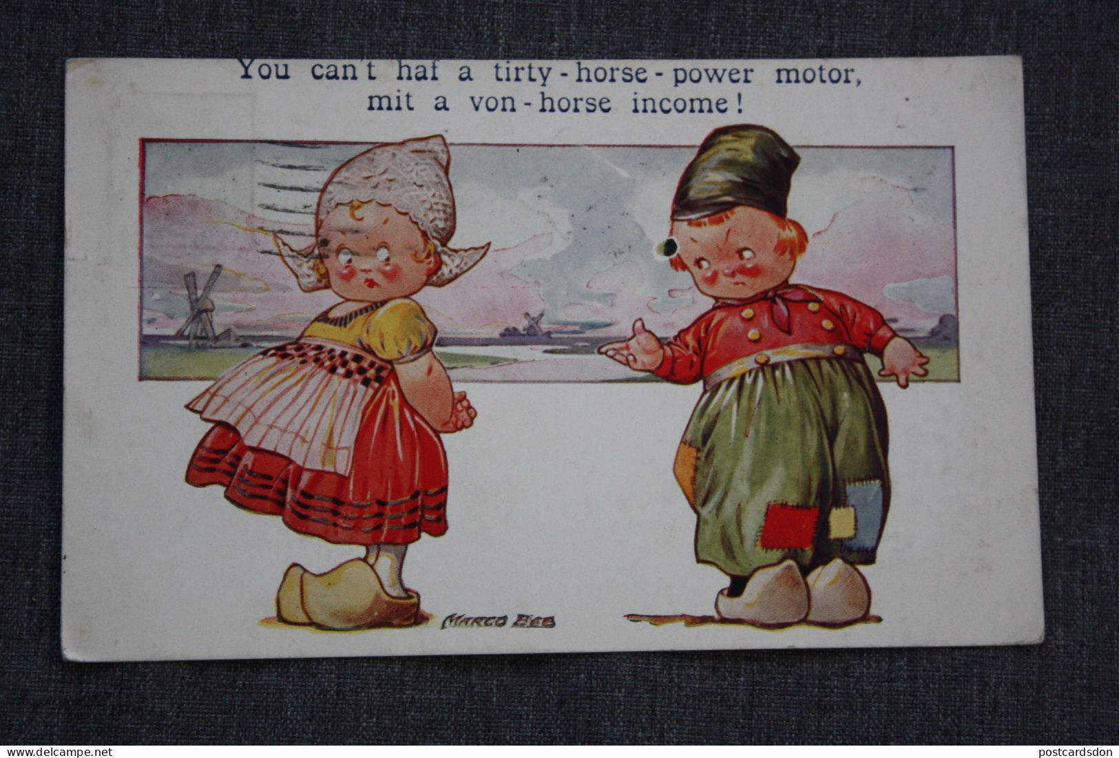 HUMOUR, COMICS - Old Postcard 1920s -Bamfortj Comic Dutch Kids - Humour