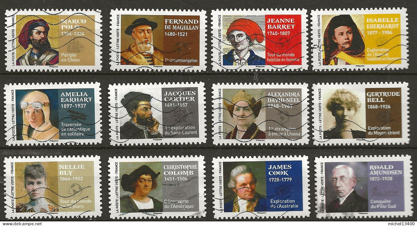 Année 2022 Série Les Grands Voyageurs Réf 1 - Used Stamps