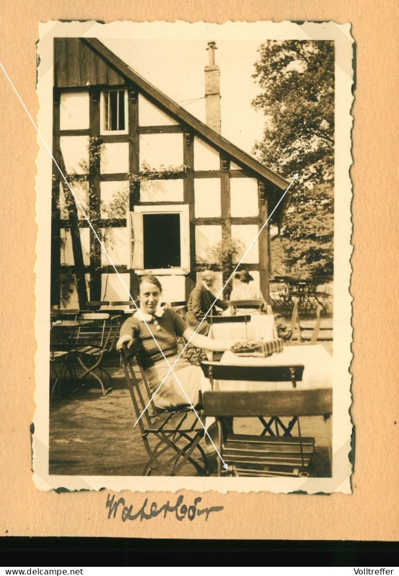 Orig. Foto Um 1940 Blick Auf Den Biergarten, Gasthof Waterbör Bielefeld - Bielefeld