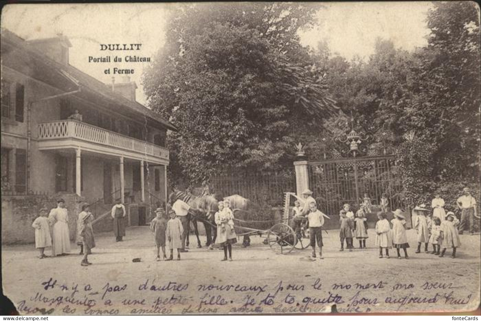 11086816 Bursinel Chateau Et Ferme Pferd - Autres & Non Classés