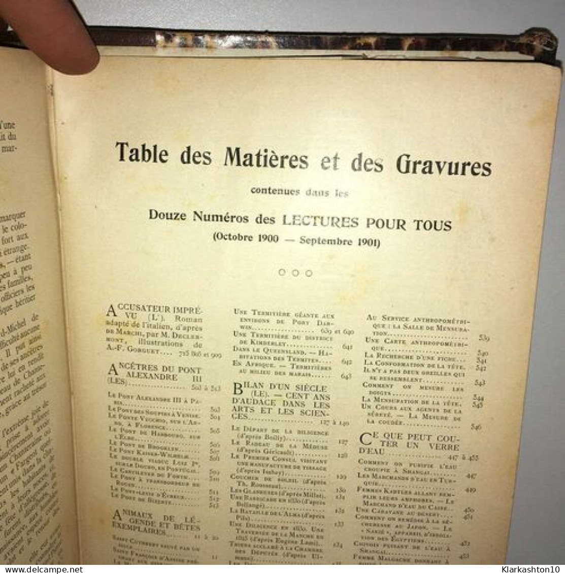 Reliure Revue LECTURES POUR TOUS Année 1899 1900 1900 1901 Hachette BB6A - Non Classés