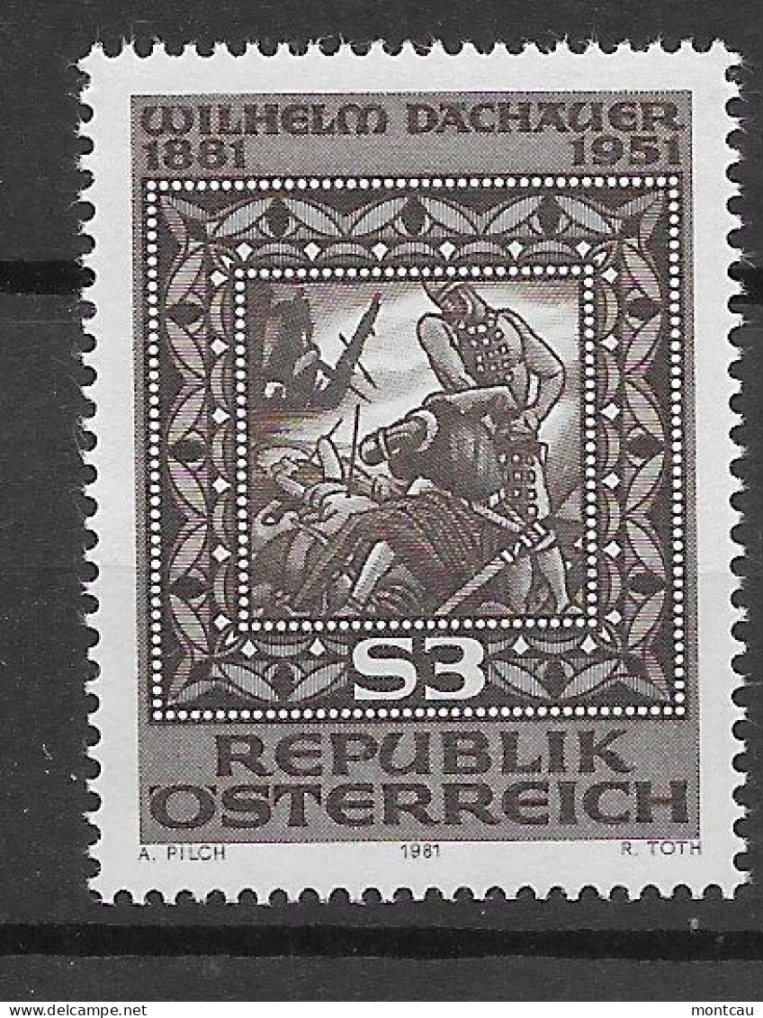Austria 1981.  Wilhelm Dachauer Yv 1495  (**) - Neufs