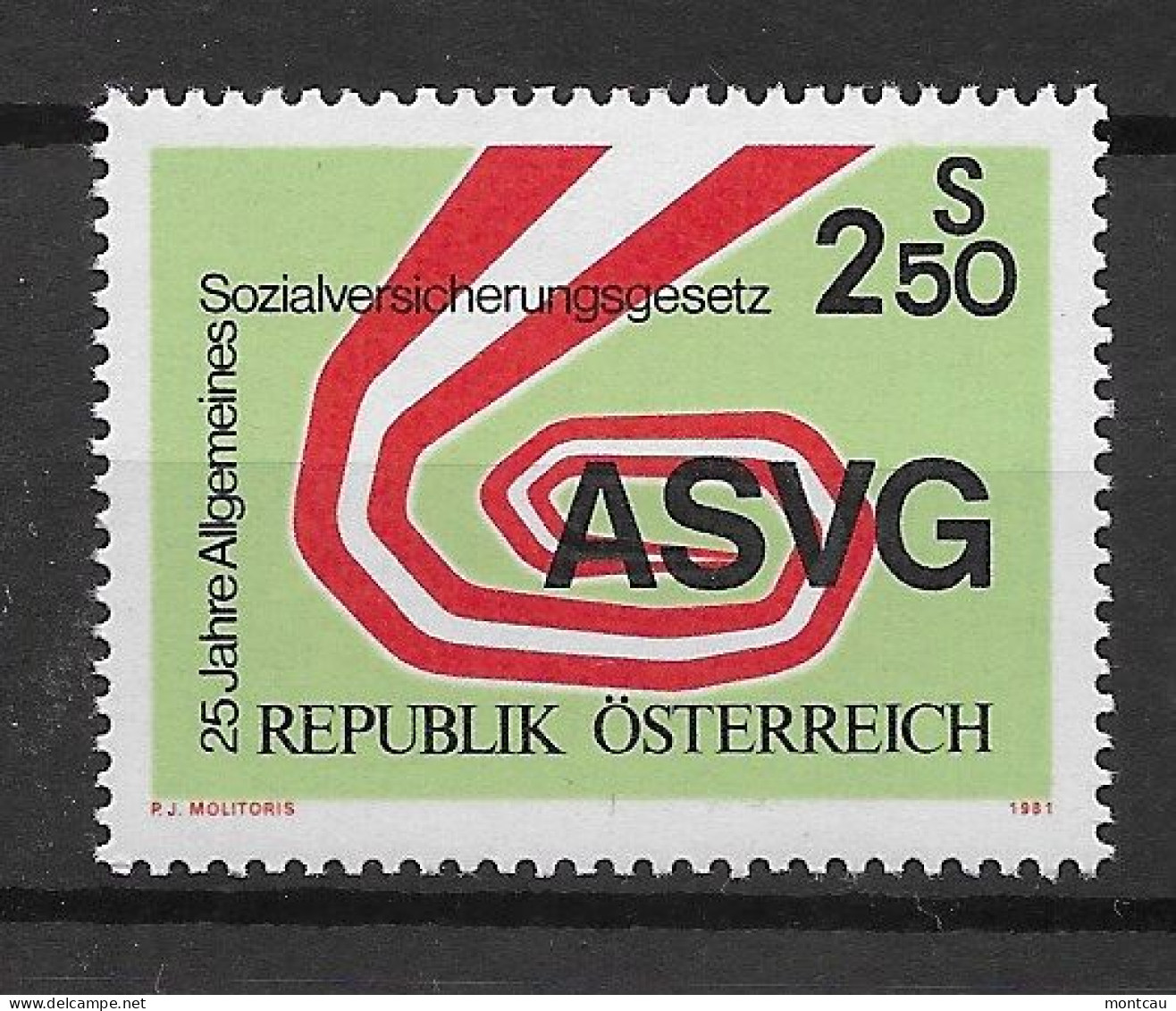 Austria 1981.  Seguros Sociales Yv 1493  (**) - Unused Stamps