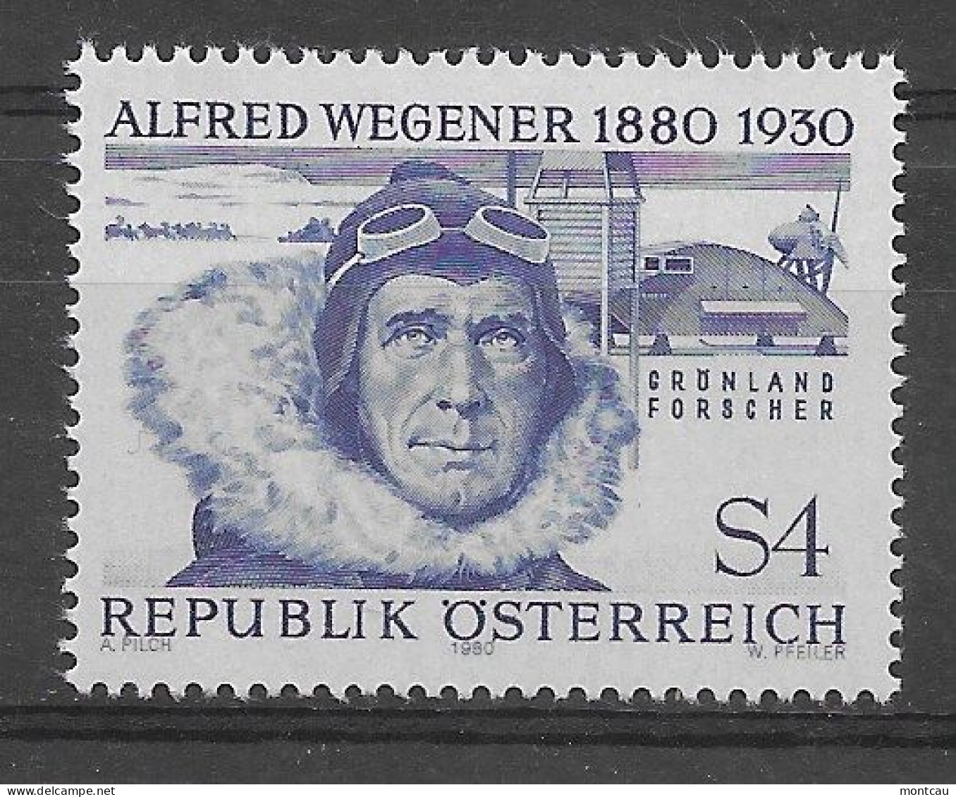 Austria 1980.  Alfred Wegener Yv 1489  (**) - Nuovi