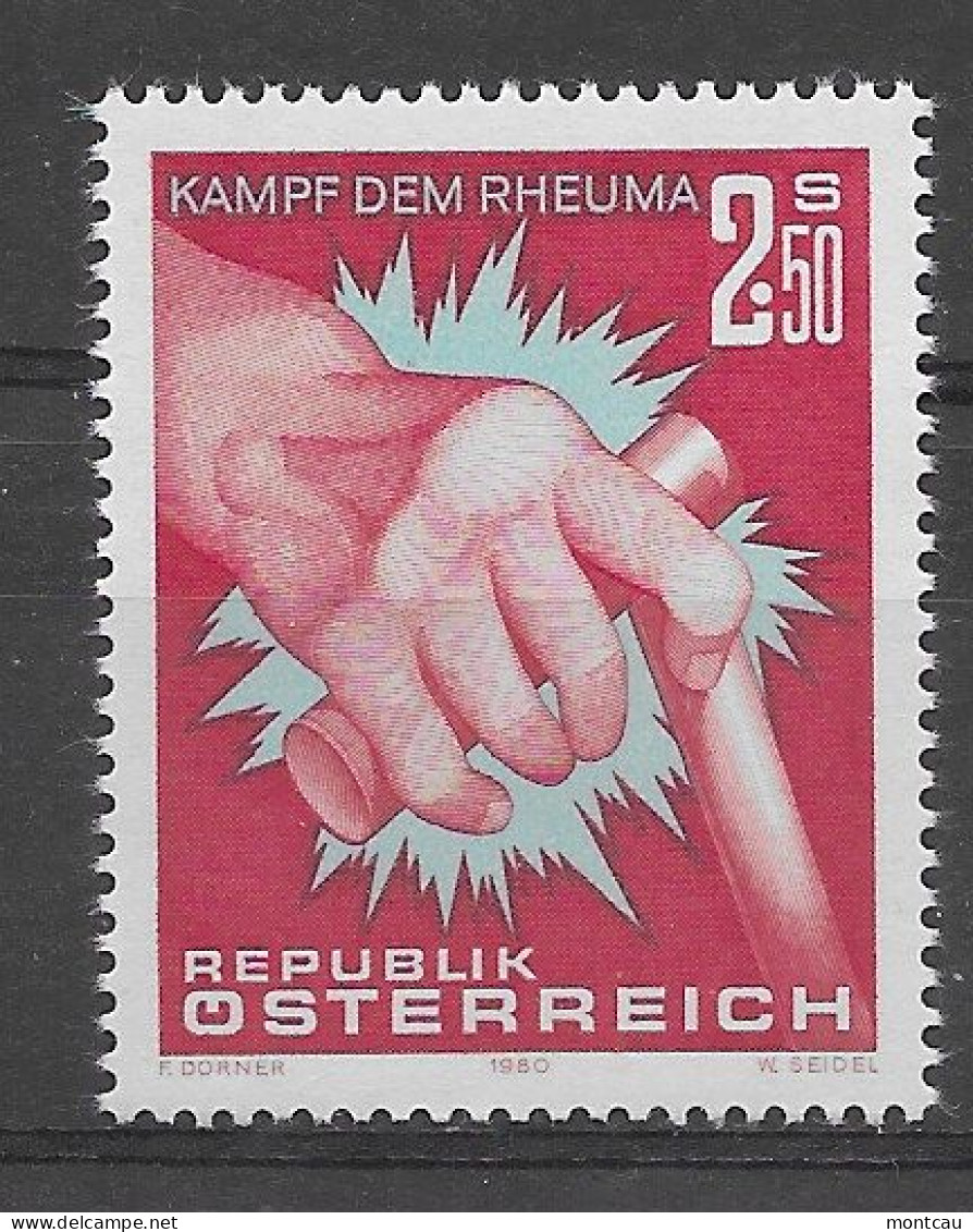 Austria 1980.  Reumatismo Yv 1462  (**) - Neufs