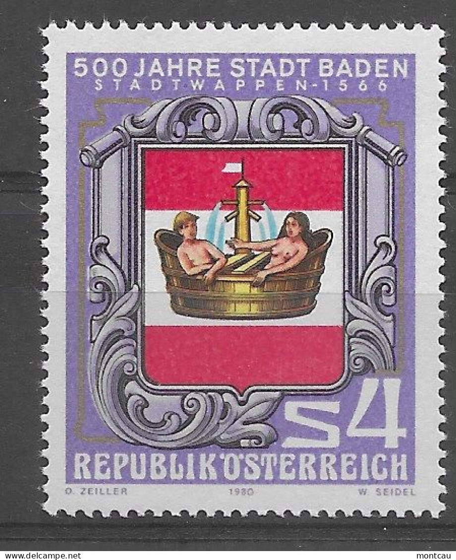 Austria 1980.  Baden Yv 1460  (**) - Ungebraucht