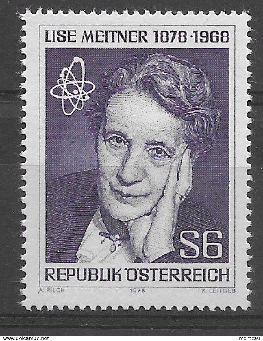 Austria 1978.  Lise Meitner Yv 1417  (**) - Neufs