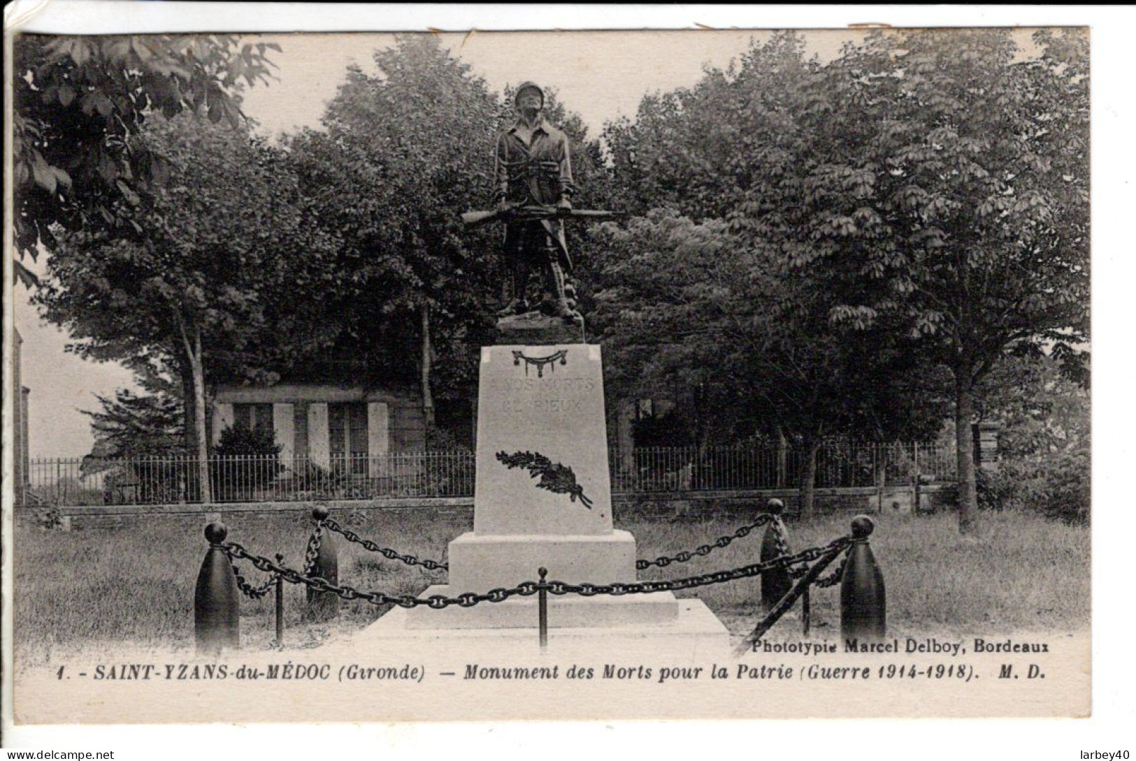 33 - St Yzans Du Medoc Monument Aux Morts - Cartes Postales Ancienne - Andere & Zonder Classificatie