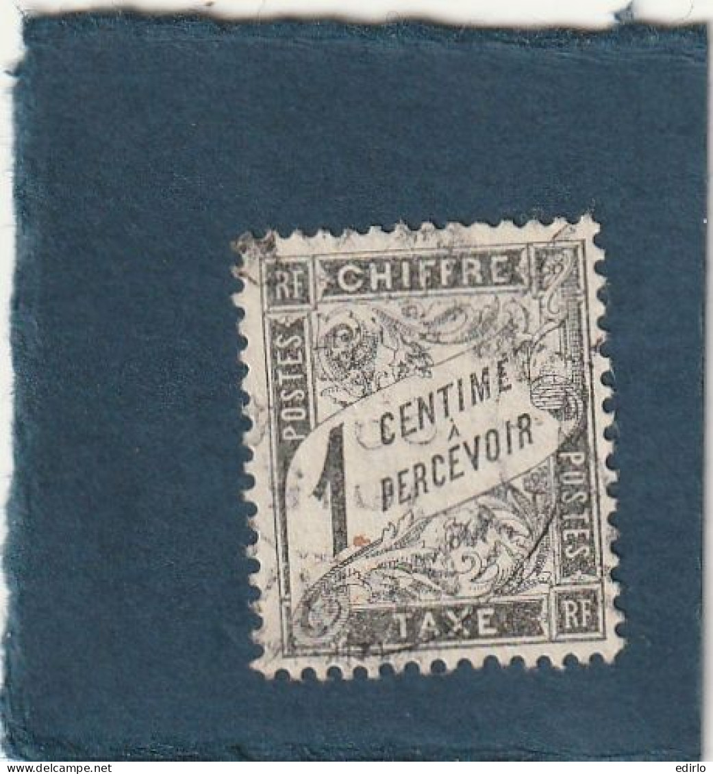 ///   FRANCE ///     N°  10 Timbre Taxe 1 Cts --   Gris Pâle - 1859-1959 Used
