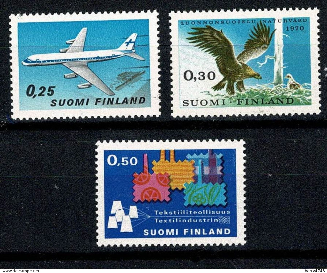 Finland 1970  Yv. 632**, 633**, 634**, Mi 665**, 667**, 668**, Facit 669**, 671**, 672** MNH - Unused Stamps