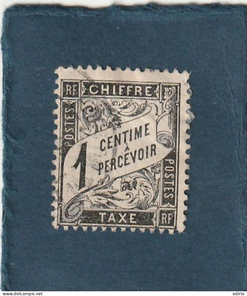 ///   FRANCE ///     N°  10 Timbre Taxe 1 Cts --   Gris - 1859-1959 Afgestempeld