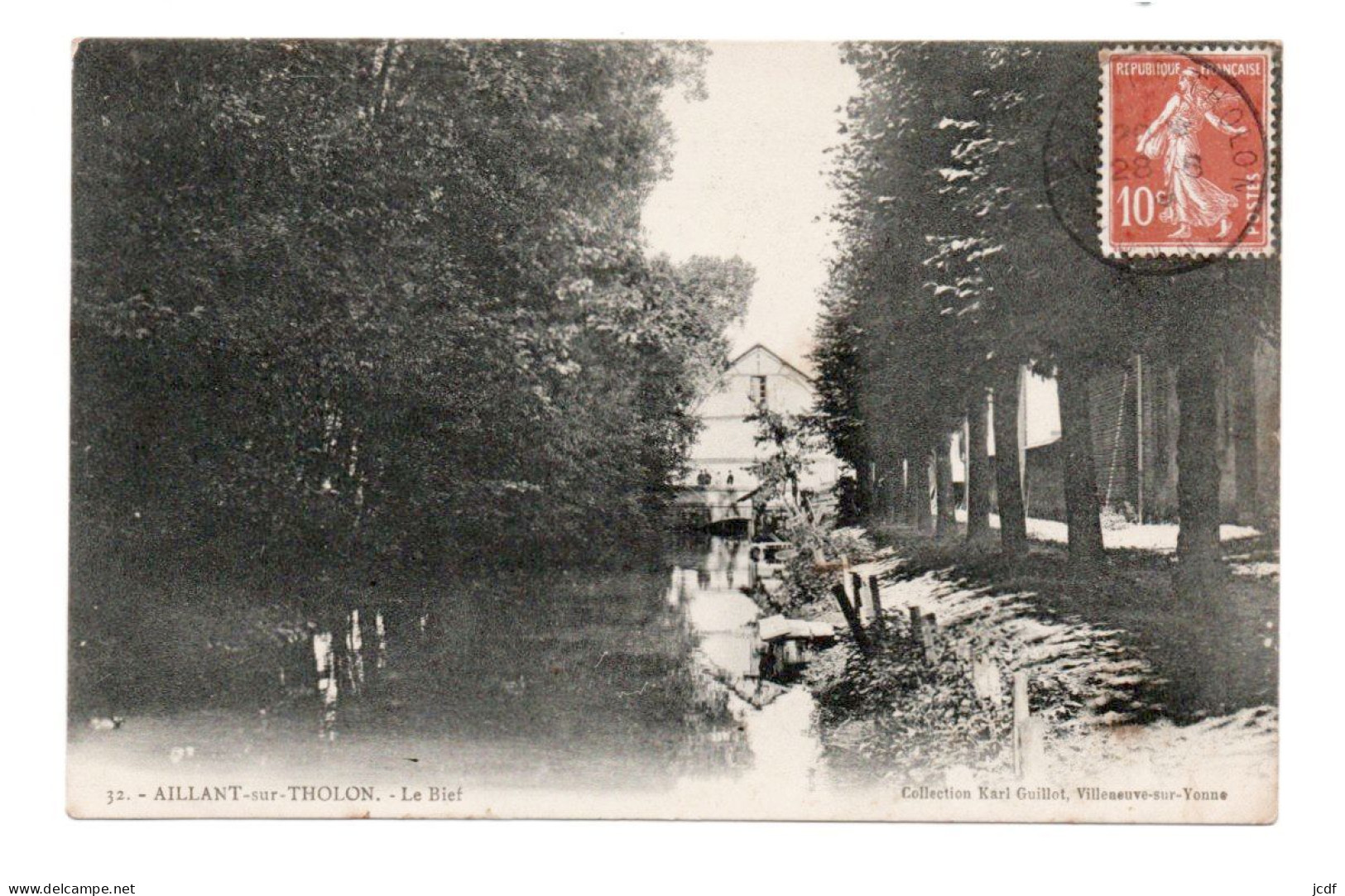 89 AILLANT SUR THOLON Le Bief N° 32 - Coll. Karl Guillot 1909 - Bief Alimentant Le Moulin - Aillant Sur Tholon