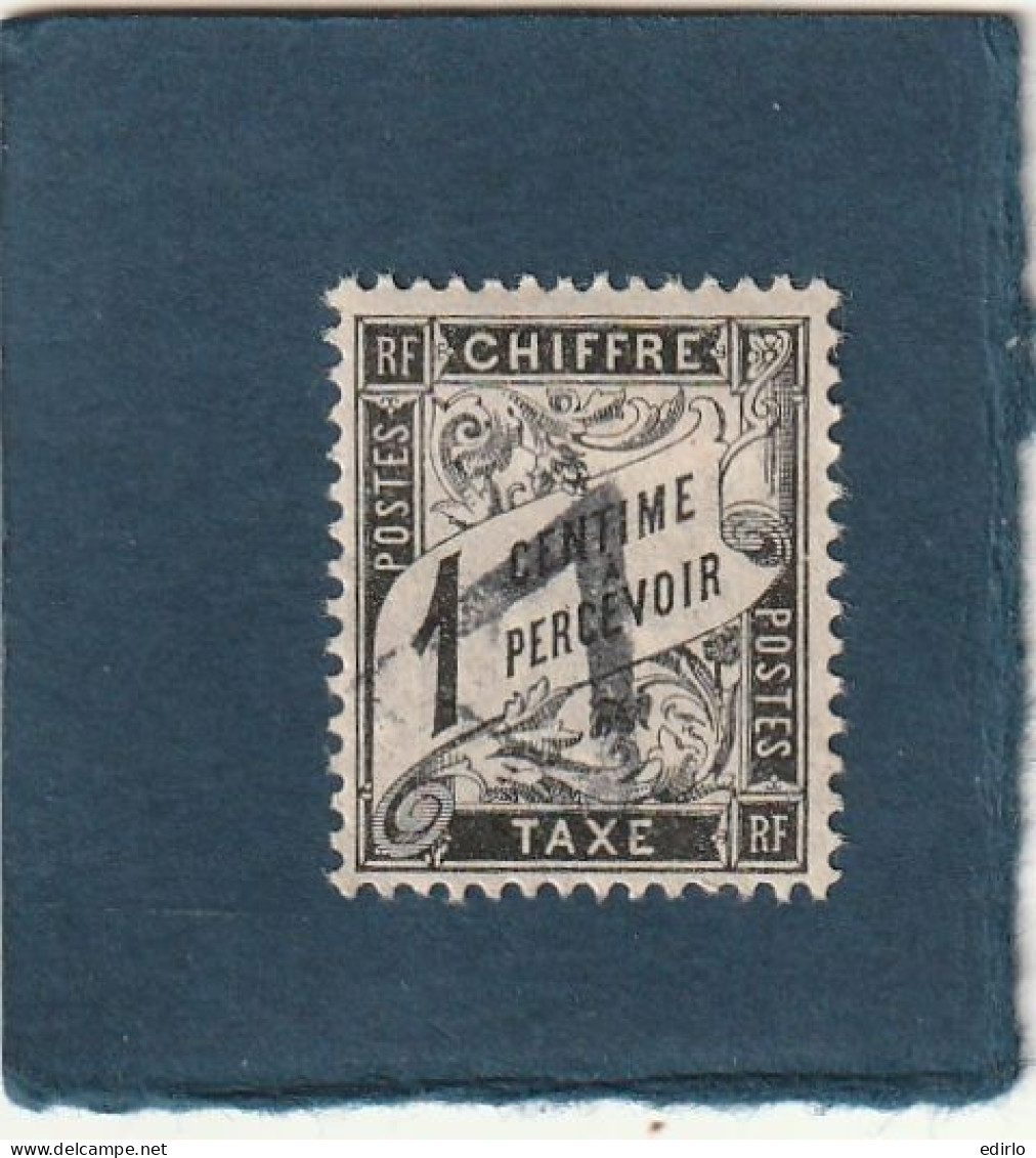 ///   FRANCE ///     N°  10 Timbre Taxe 1 Cts --   Gris - 1859-1959 Gebraucht