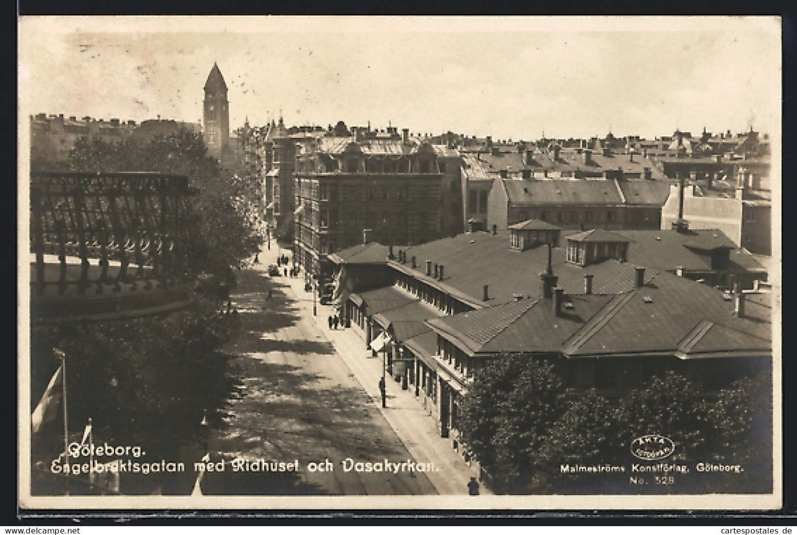 AK Göteborg, Engelbrektsgatan Med Ridhuset Och Vasakyrkan  - Sweden