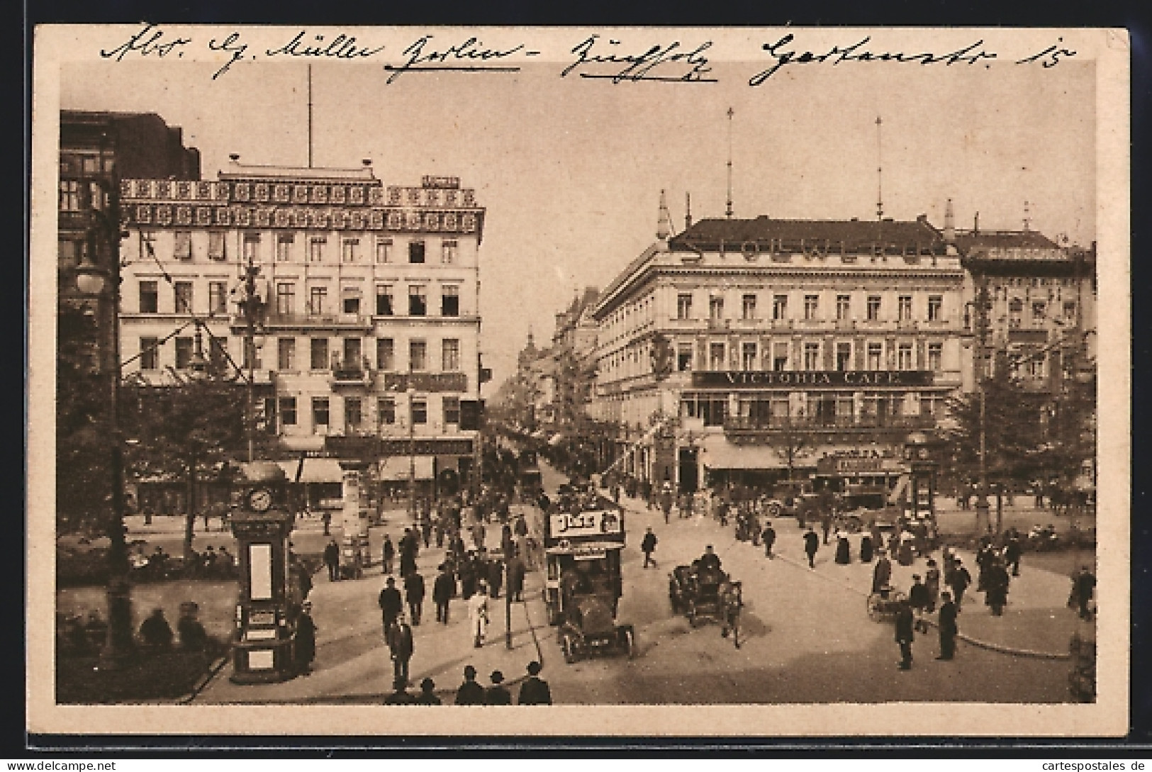 AK Berlin, Das Victoria Café, Unter Den Linden, Ecke Friedrichstrasse  - Mitte