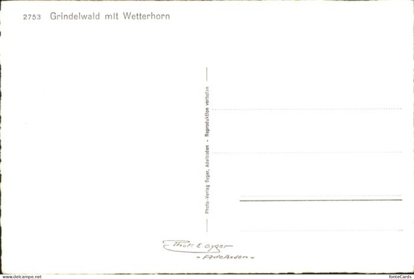 11070886 Grindelwald Wetterhorn - Autres & Non Classés