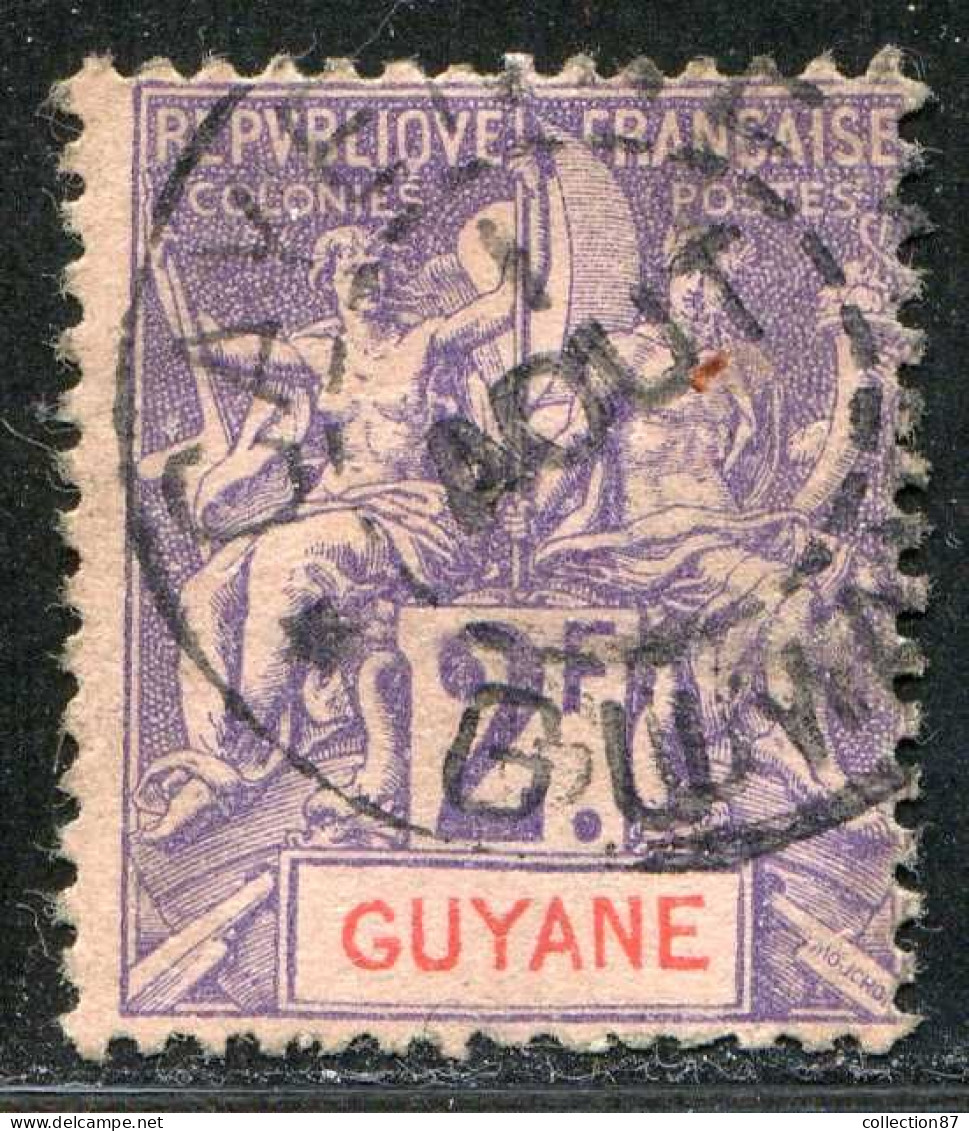 REF090 > GUYANE < Yv N° 48 Ø < Oblitéré Dos Visible - Used Ø -- Cote 22 € - Used Stamps