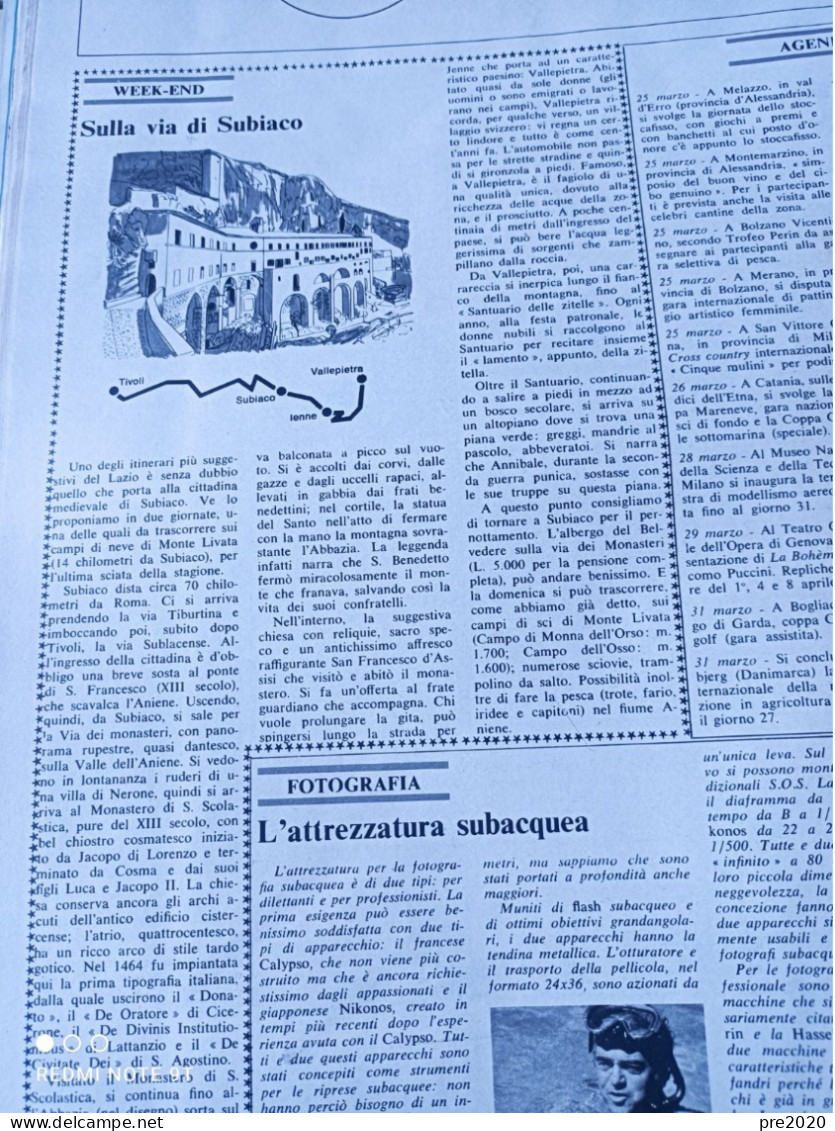 EPOCA 1973 FEDERICO FELLINI LIANA ORFEI PUBBLICITA’ GILDA GIULIANI TERMOLI SUBIACO - Other & Unclassified