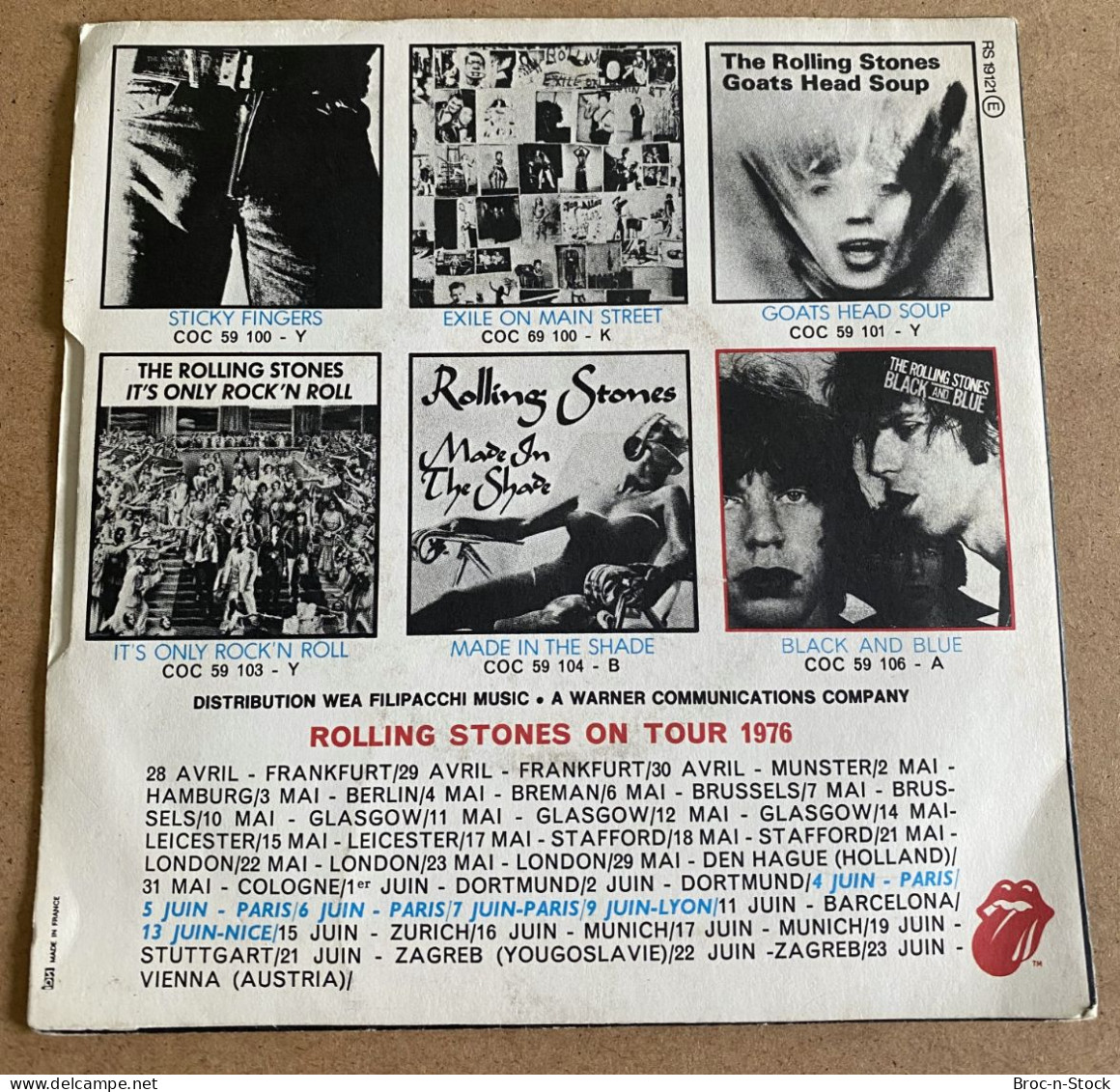 Vinyle 45T - The Rolling Stones - Fool To Cry - Rock