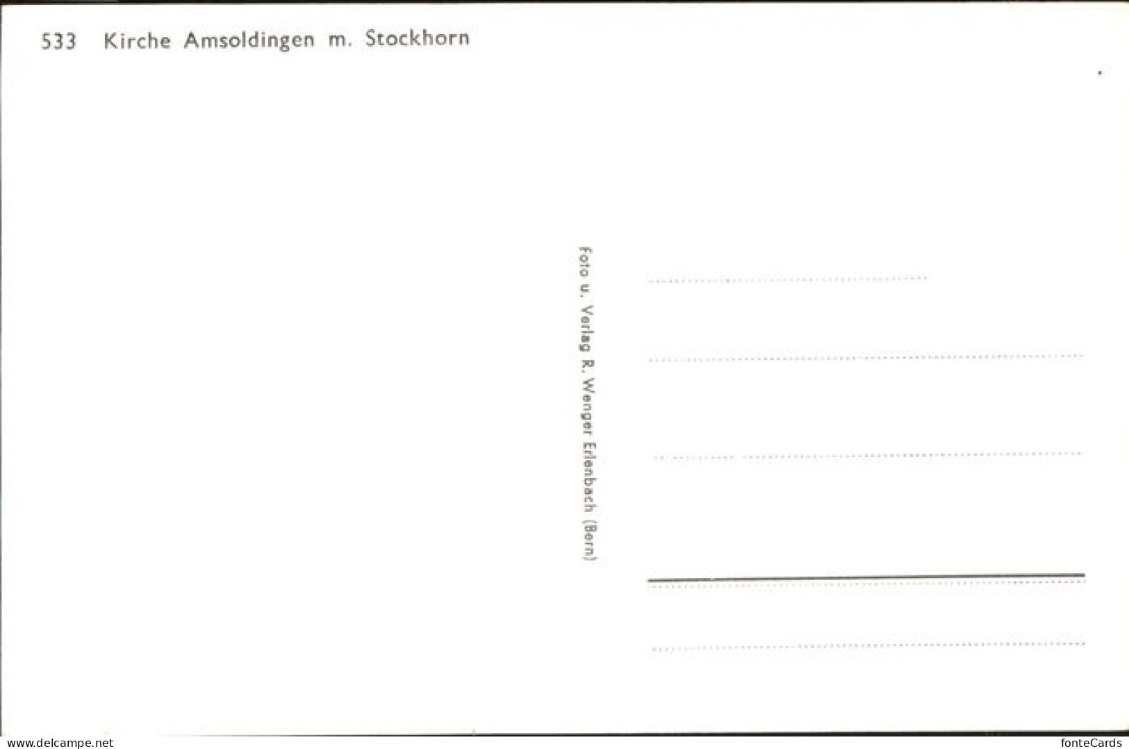 11068601 Amsoldingen Kirche  Stockhorn - Autres & Non Classés