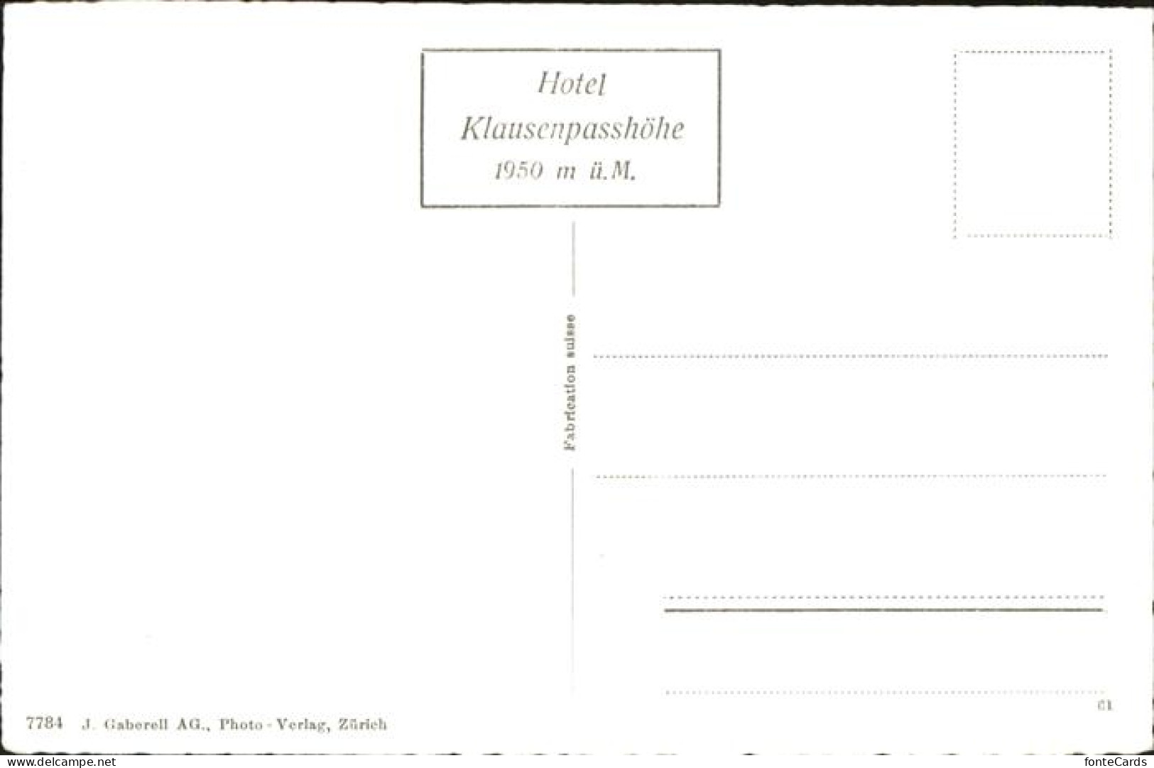 11068239 Clariden Von Klaussenstrasse - Other & Unclassified