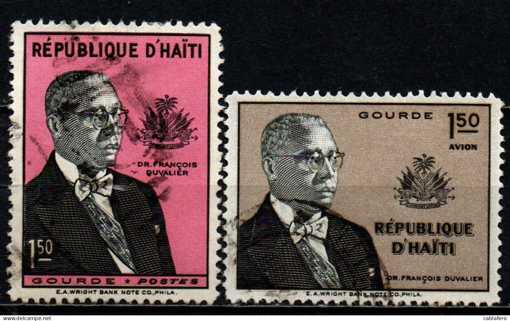HAITI - 1958 - PRESIDENTE FRANCOIS DUVALIER - USATI - Haiti