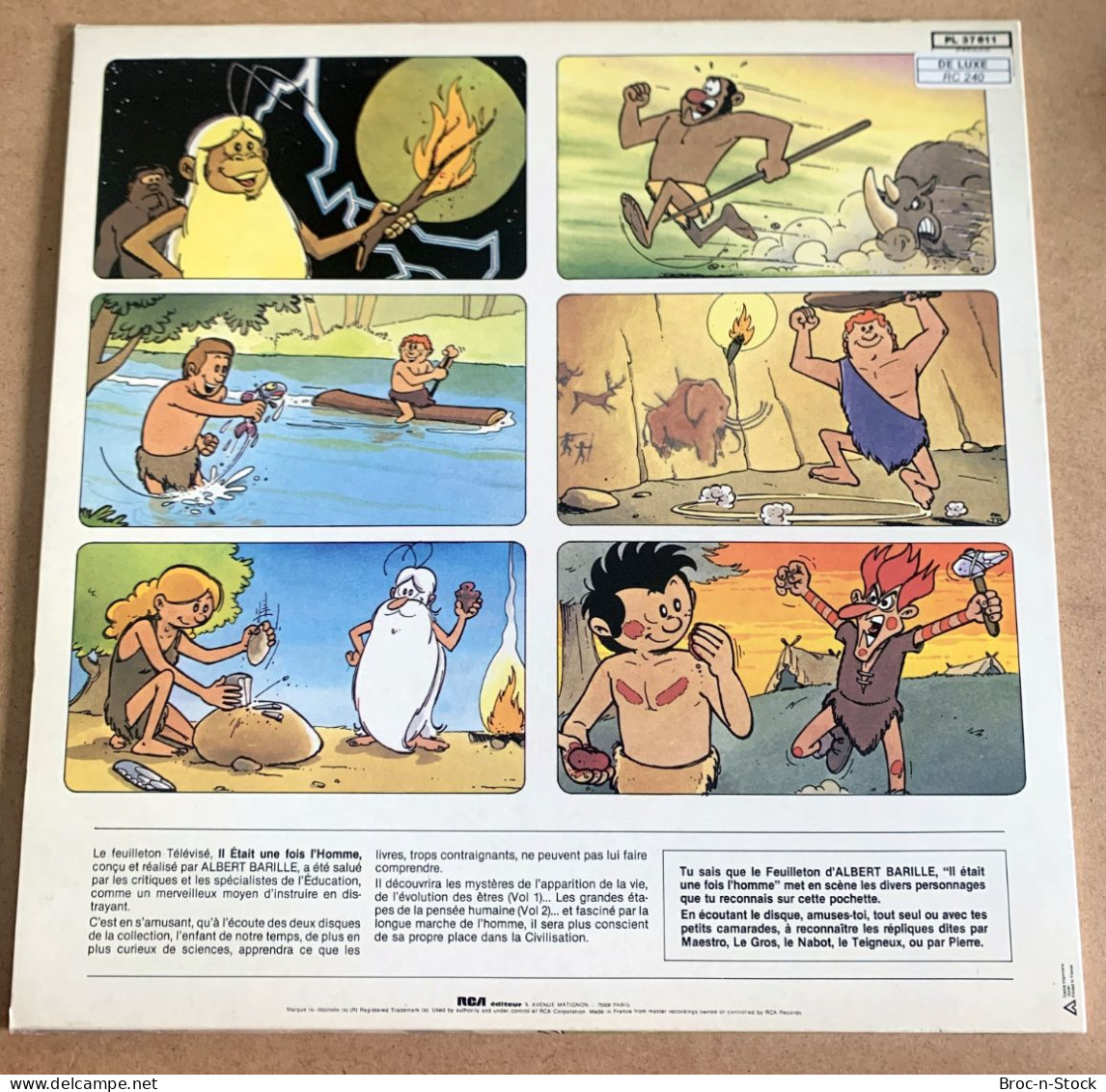 Rare Vinyle 33T - Roger Carel - Il était Une Fois L'Homme - Vol.1 - Dessins Animés Enfants - Kinderen