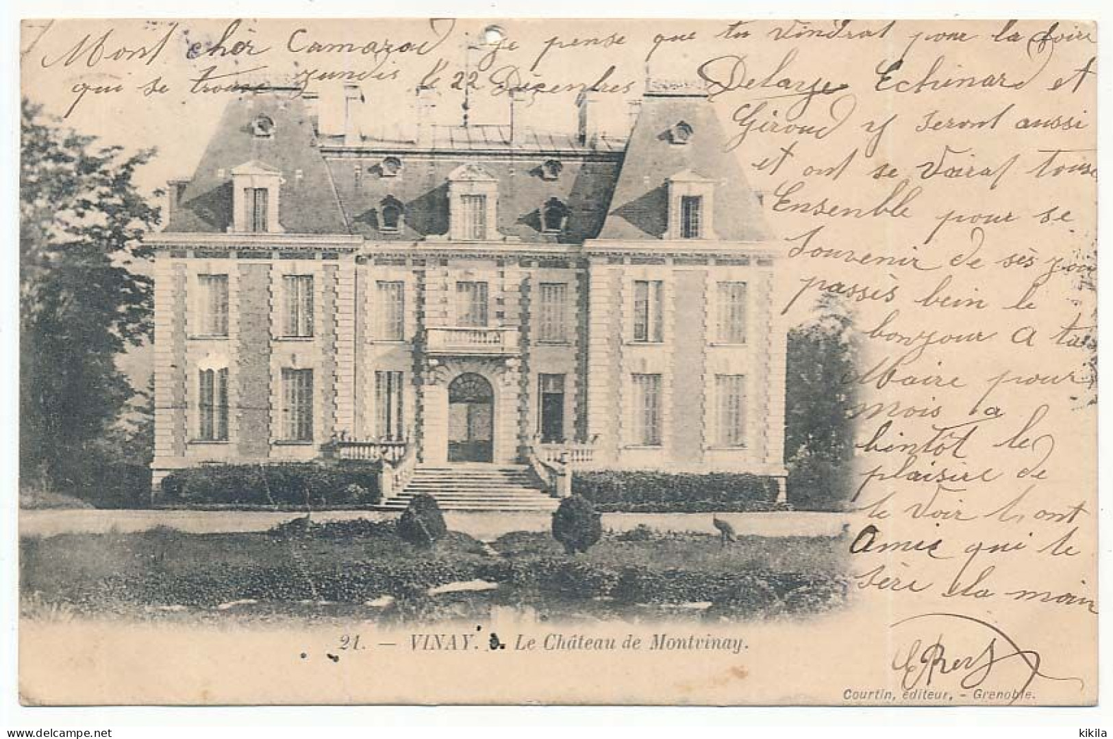 CPA 9 X 14 Isère VINAY  Le Château De Montvinay  Carte Précurseur - Vinay